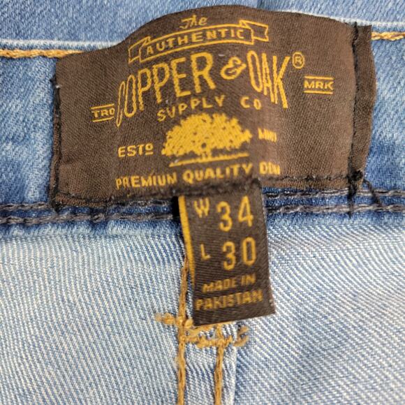 Cooper Oak Slim Straight Jeans W 34 L 30 Blue - Picture 10 of 11